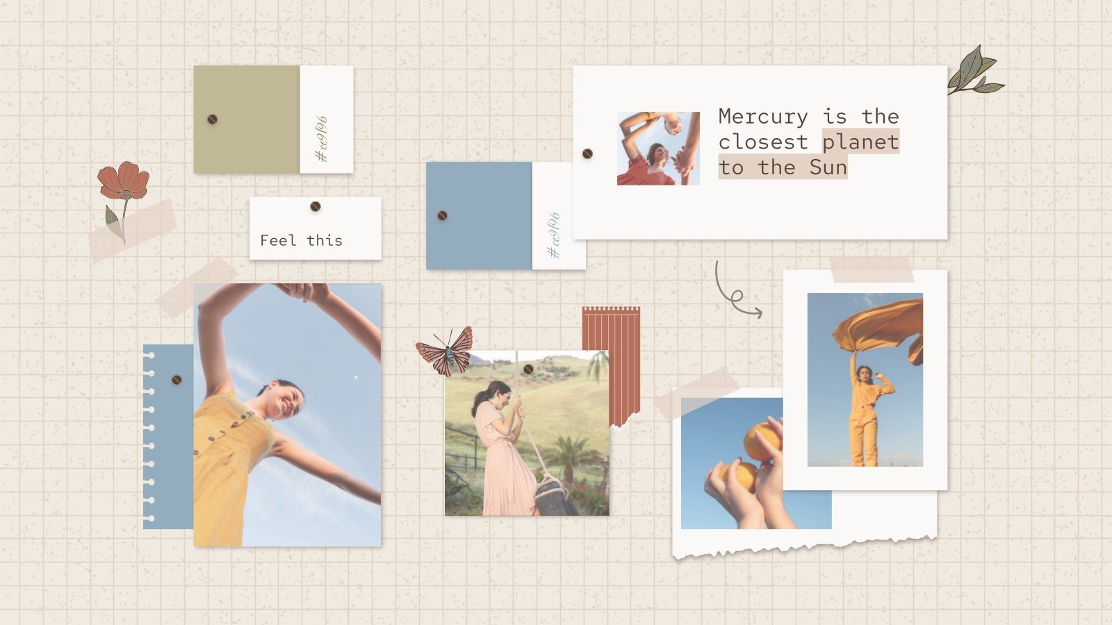 Mood board esthétique cottagecore | Google Slides et PPT