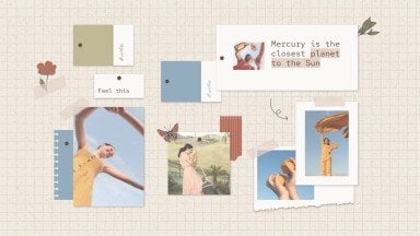 Cottagecore Aesthetic Mood Board presentation template 