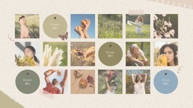 Cottagecore Aesthetic Mood Board presentation template 