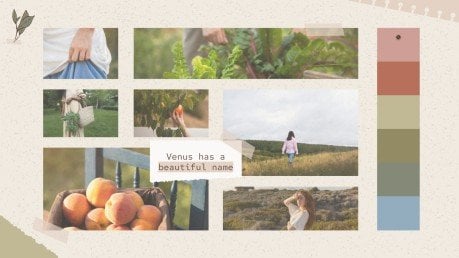 Cottagecore Aesthetic Mood Board presentation template 