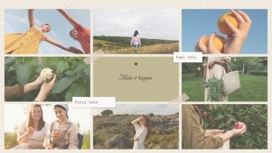 Cottagecore Aesthetic Mood Board presentation template 