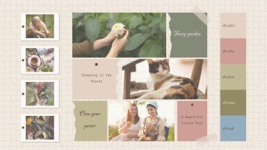 Cottagecore Aesthetic Mood Board presentation template 