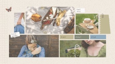 Cottagecore Aesthetic Mood Board presentation template 