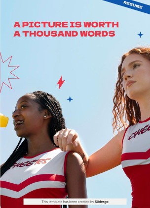 Plantilla de presentación Currículo profesional de entrenadora de animadoras