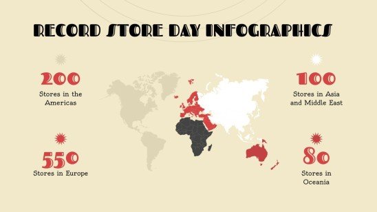 Plattenladentag Infografiken Präsentationsvorlage