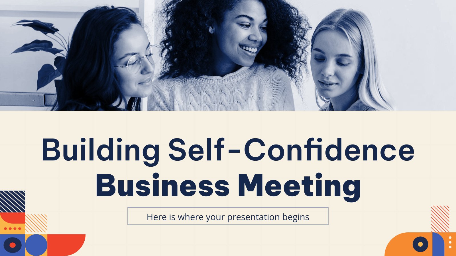 Building Self-Confidence Business Meeting presentation template 