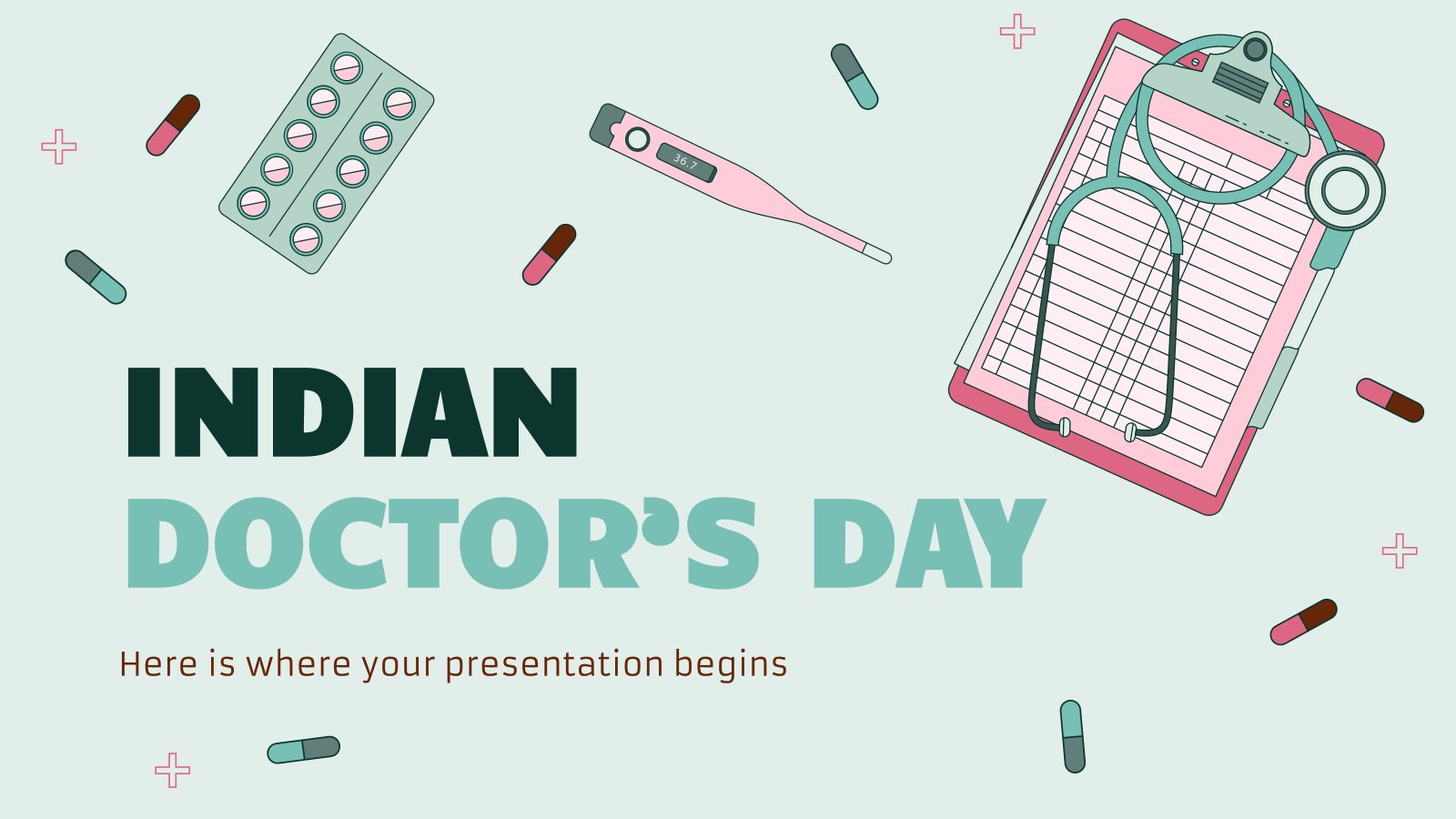 Plantilla de presentación Día de los médicos en India