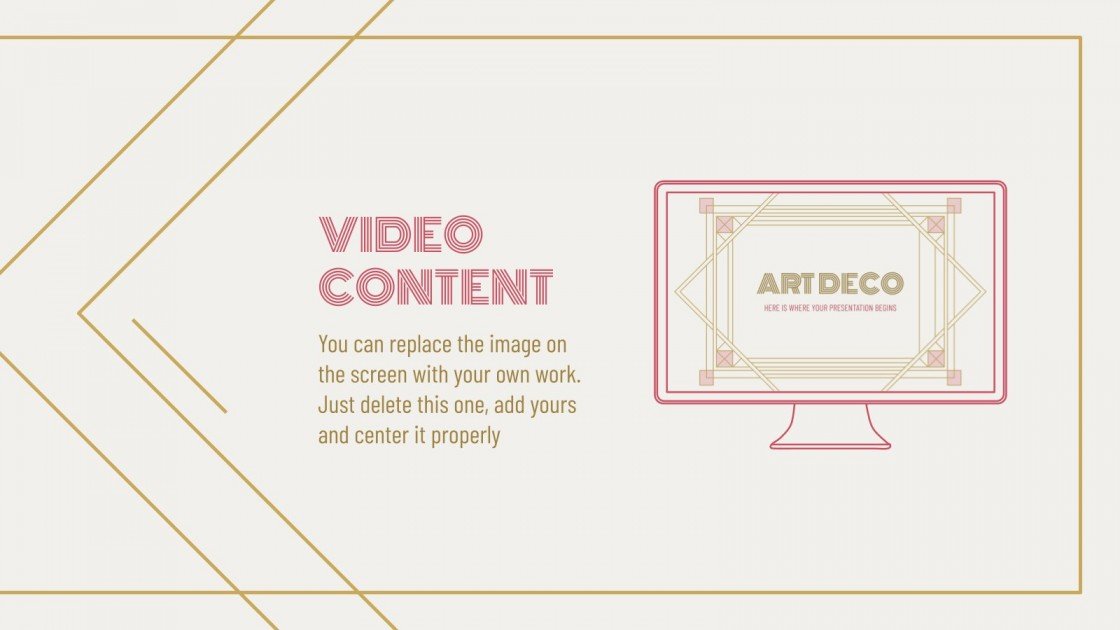 Art Deco Lesson Google Slides theme and PowerPoint template