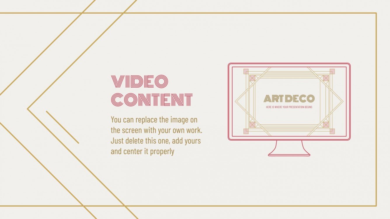 Art Deco Lesson Google Slides theme and PowerPoint template