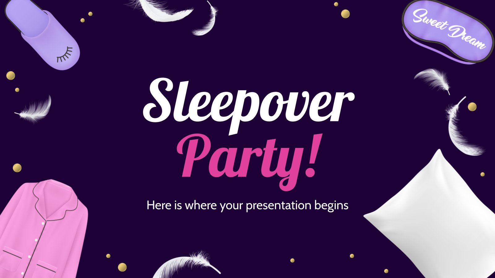 Sleepover Party! presentation template 