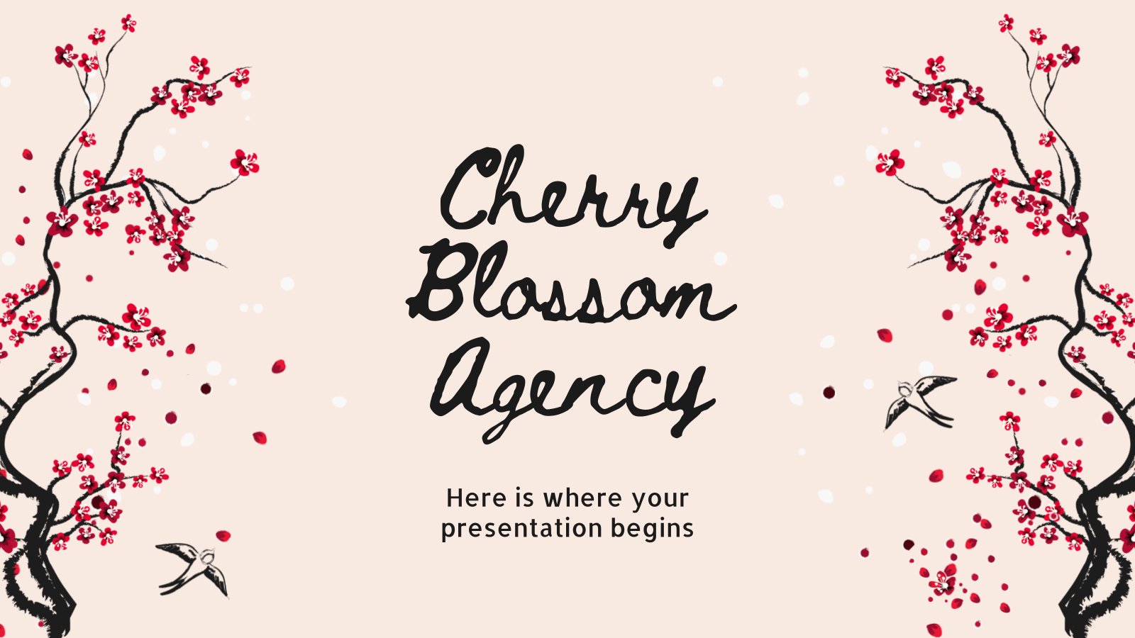 Kirschblüten-Agentur Präsentationsvorlage