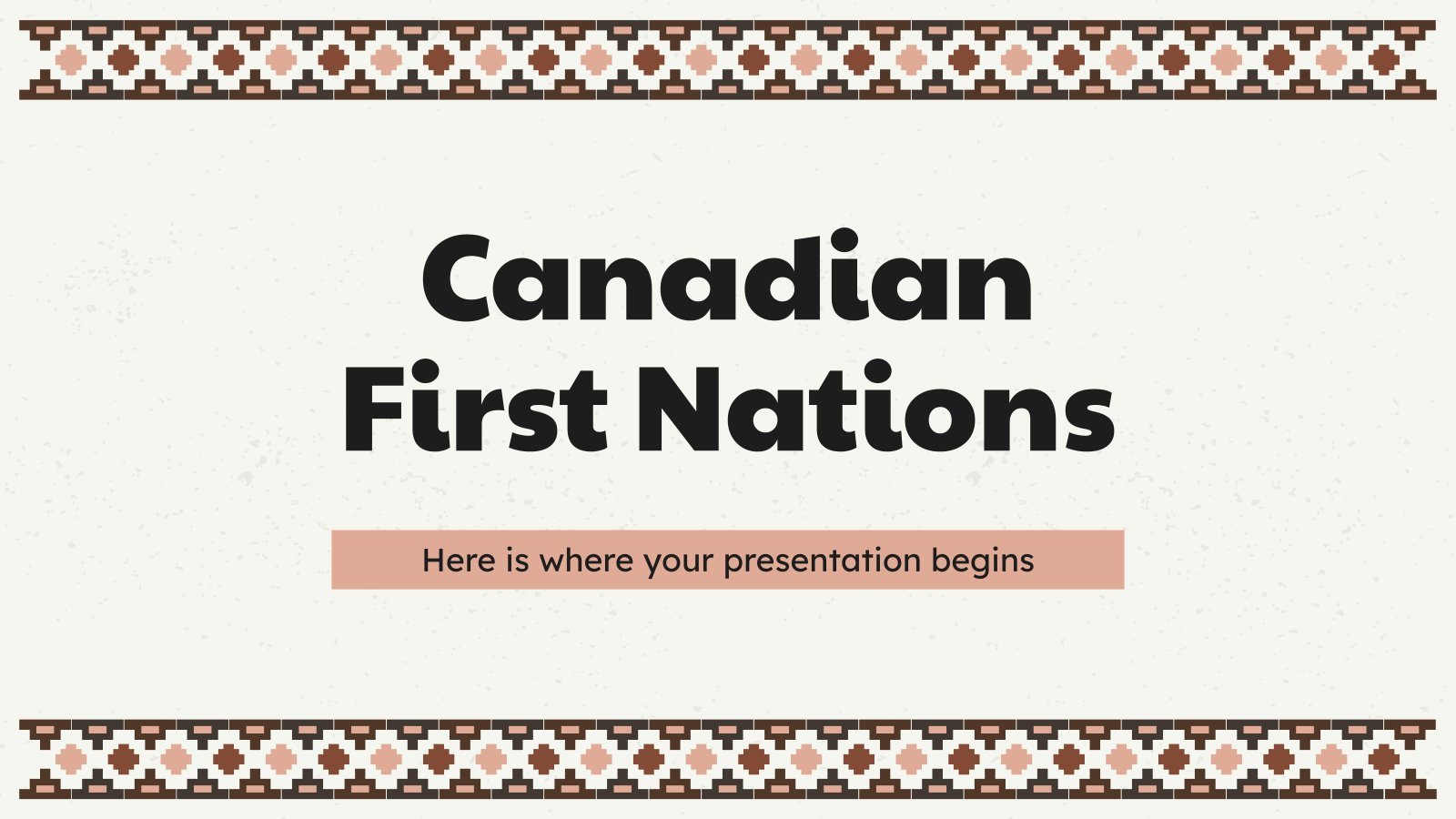 Canadian First Nations presentation template 