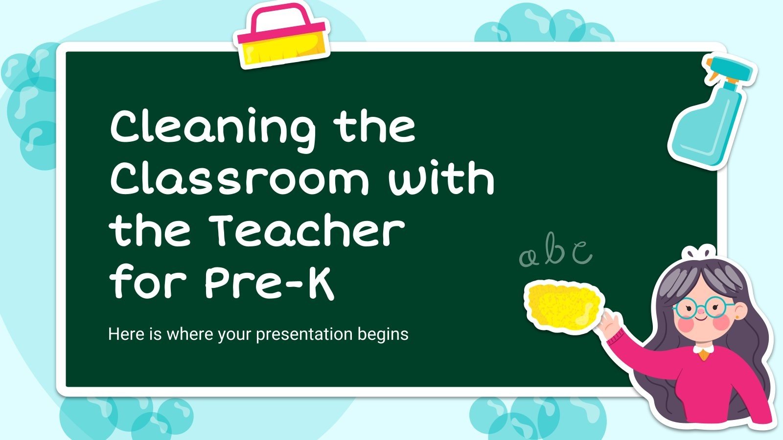 Cleaning the Classroom with the Teacher for PreK