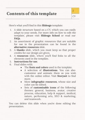Newspaper Columnist CV presentation template