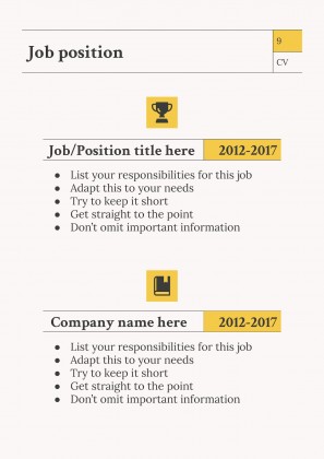 Newspaper Columnist CV presentation template