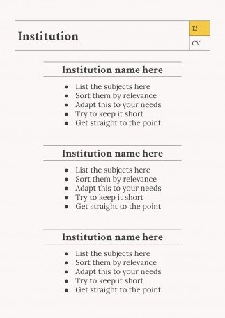 Newspaper Columnist CV presentation template