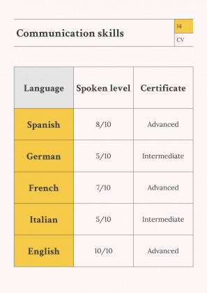 Newspaper Columnist CV presentation template