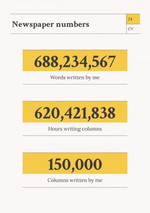 Newspaper Columnist CV presentation template