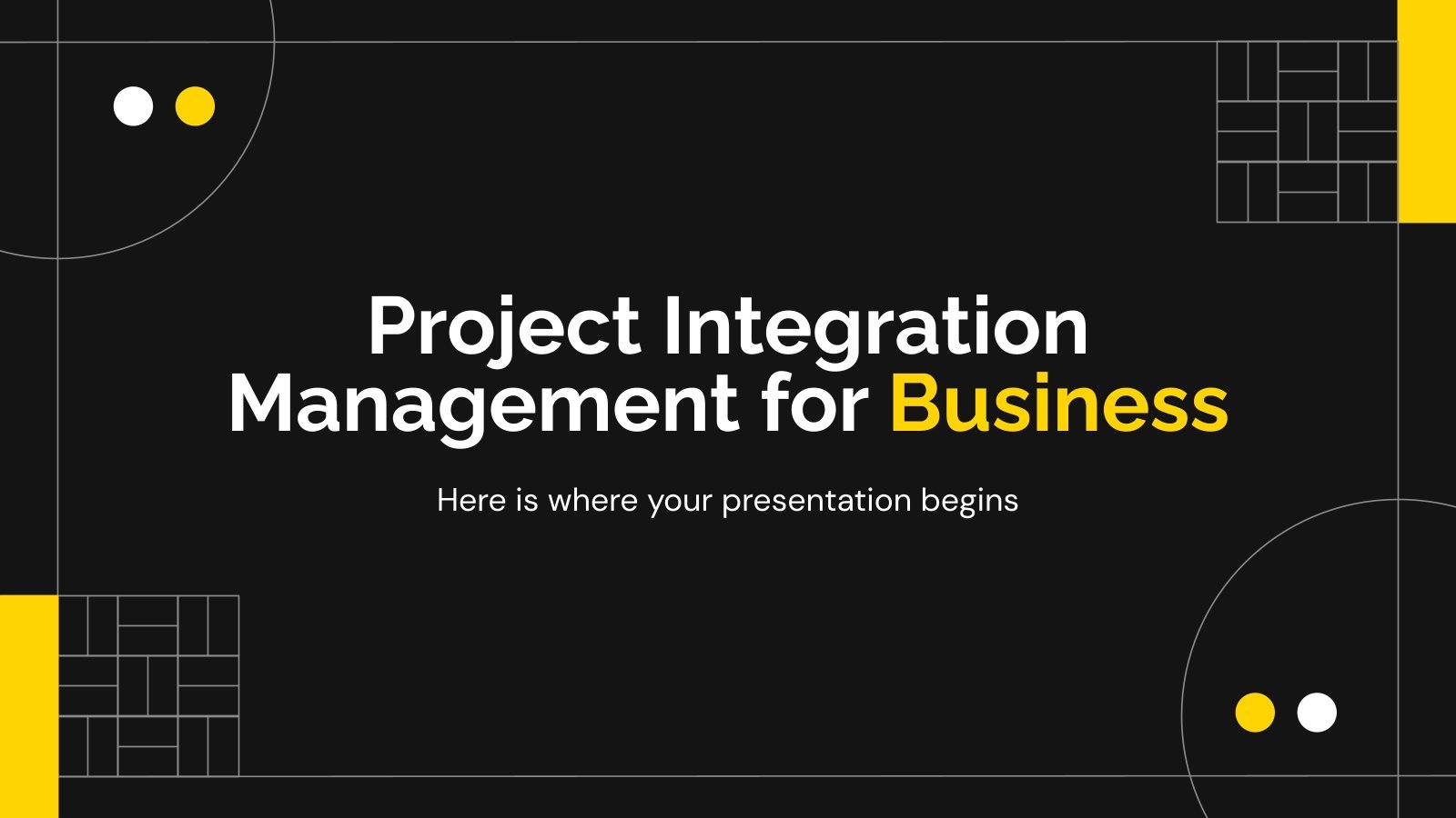 Project Integration Management for Business presentation template 