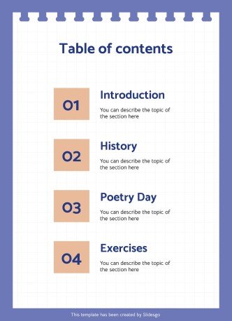 Aktivitäten zum Random Acts of Poetry Day Präsentationsvorlage