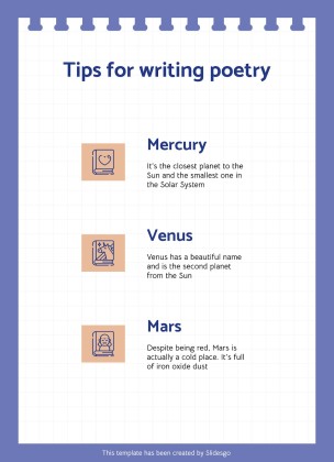 Aktivitäten zum Random Acts of Poetry Day Präsentationsvorlage