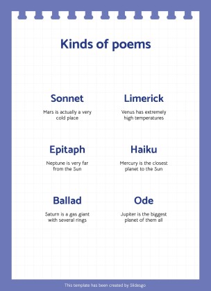 Aktivitäten zum Random Acts of Poetry Day Präsentationsvorlage