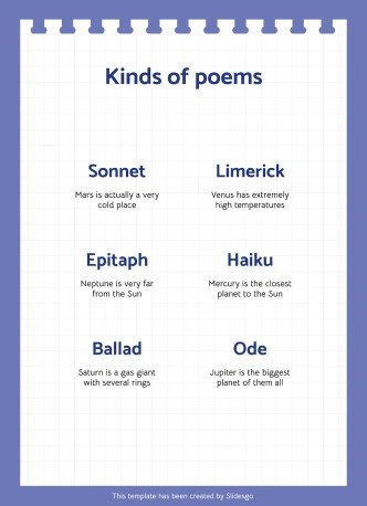 Aktivitäten zum Random Acts of Poetry Day Präsentationsvorlage