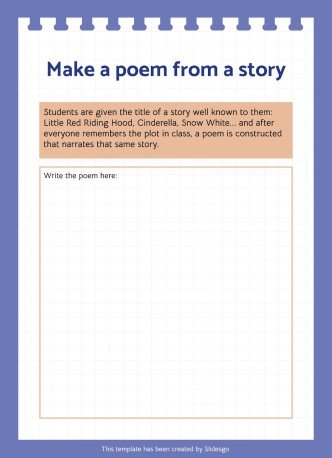 Aktivitäten zum Random Acts of Poetry Day Präsentationsvorlage