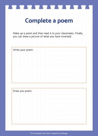 Aktivitäten zum Random Acts of Poetry Day Präsentationsvorlage