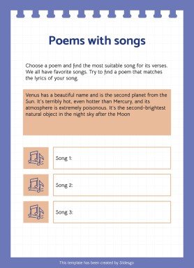 Aktivitäten zum Random Acts of Poetry Day Präsentationsvorlage