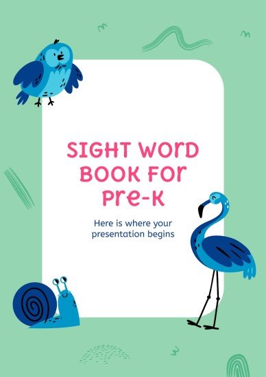 Wortschatzbuch für Pre-K Präsentationsvorlage