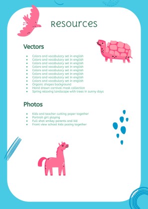 Wortschatzbuch für Pre-K Präsentationsvorlage