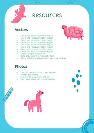 Wortschatzbuch für Pre-K Präsentationsvorlage