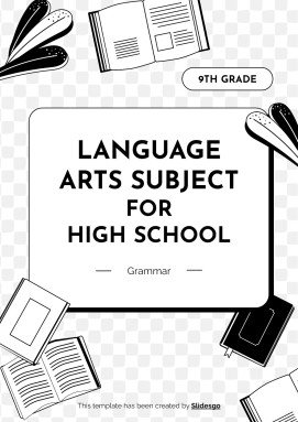 Language Arts for High School - 9th Grade: Grammar presentation template 