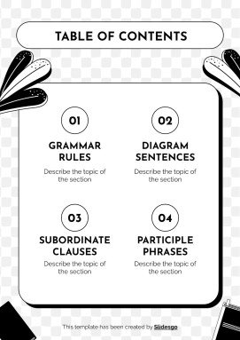 Language Arts for High School - 9th Grade: Grammar presentation template 