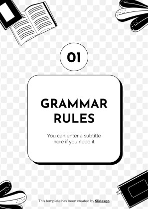 Language Arts for High School - 9th Grade: Grammar presentation template 