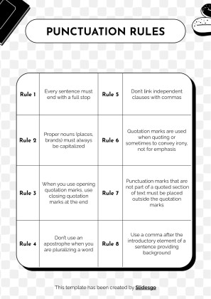 Language Arts for High School - 9th Grade: Grammar presentation template 