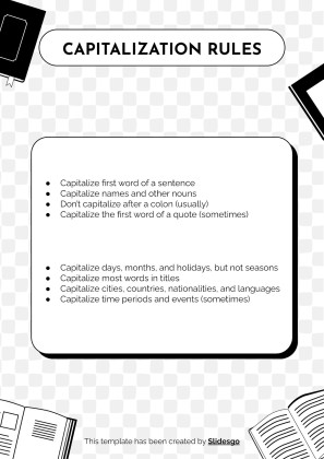 Language Arts for High School - 9th Grade: Grammar presentation template 