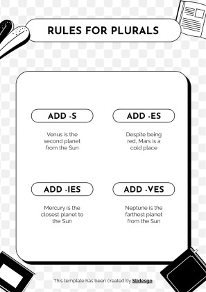 Language Arts for High School - 9th Grade: Grammar presentation template 