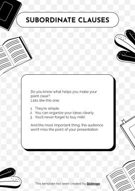 Language Arts for High School - 9th Grade: Grammar presentation template 