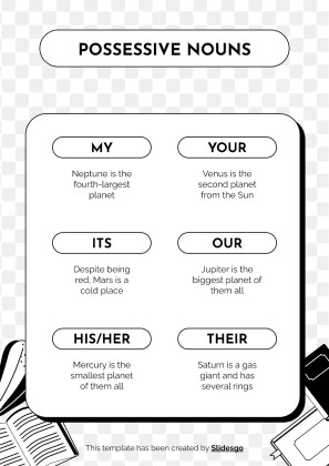 Language Arts for High School - 9th Grade: Grammar presentation template 