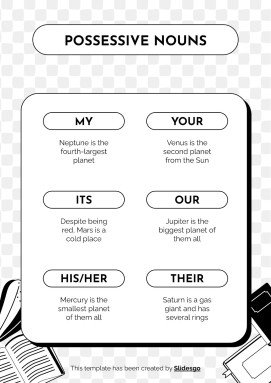 Language Arts for High School - 9th Grade: Grammar presentation template 