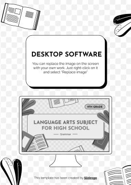 Language Arts for High School - 9th Grade: Grammar presentation template 