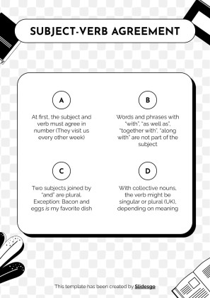 Language Arts for High School - 9th Grade: Grammar presentation template 