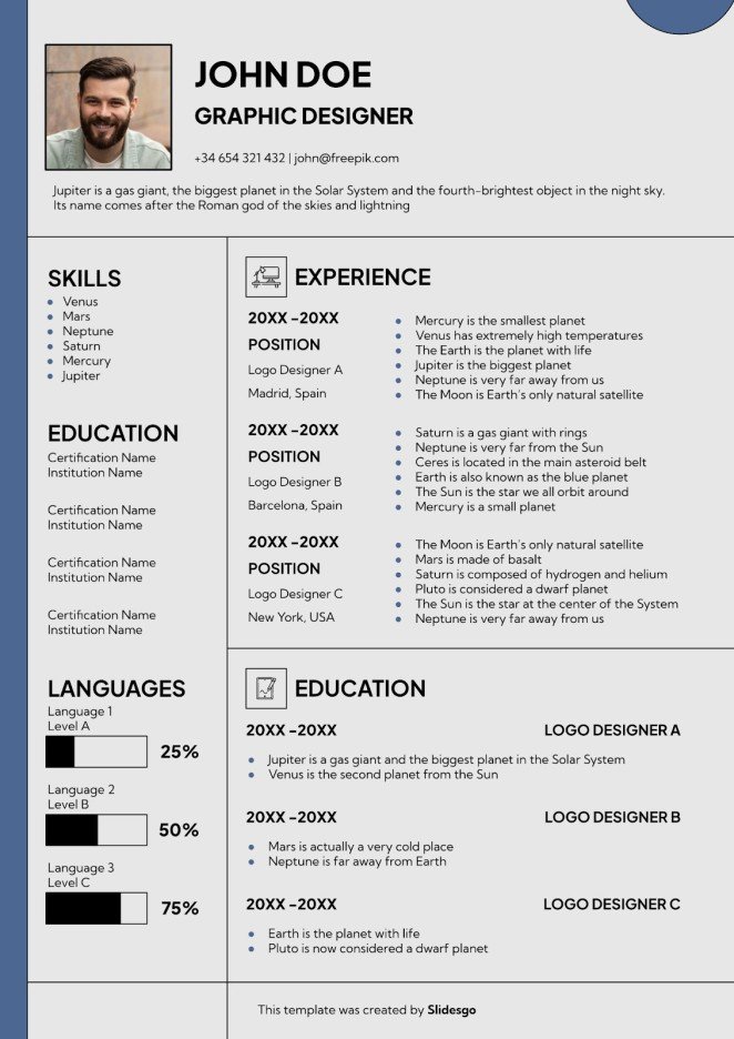 Logo Designer Resume Google Slides - 2 Logo Designer Resume Media Library Original 662 936 