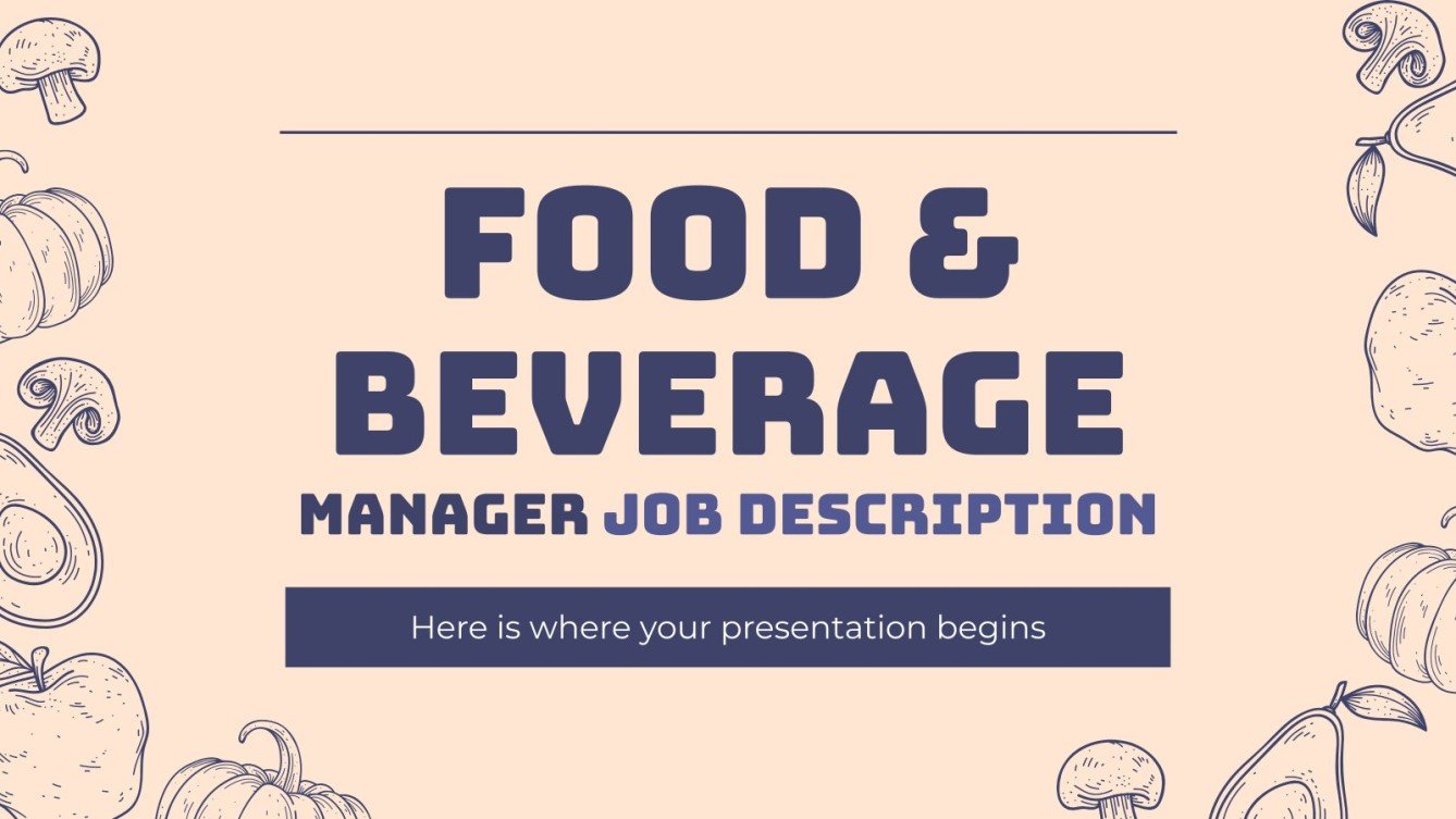 Food and Beverage Manager Job Description