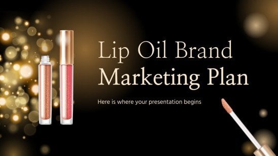 Lip Oil Brand Marketing Plan presentation template 