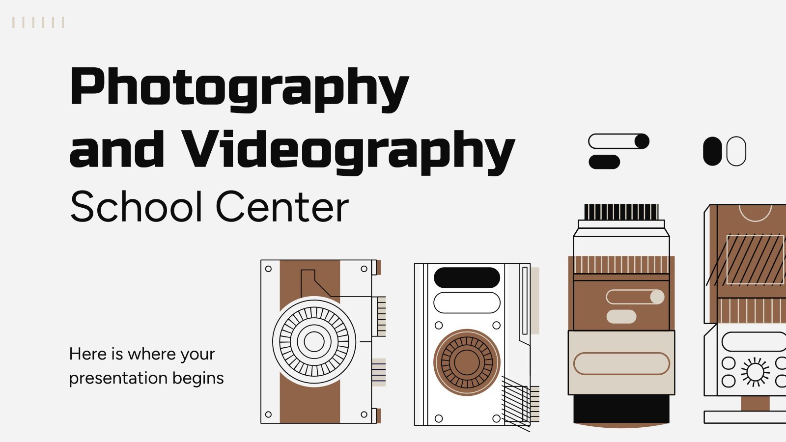 Photography and Videography School Center presentation template 