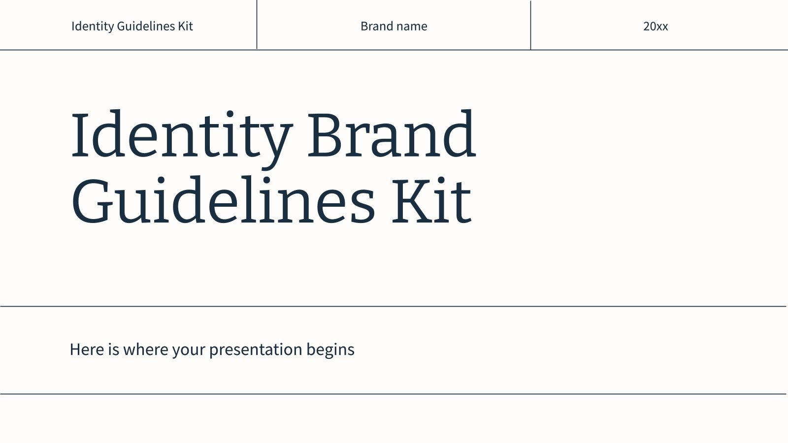 Identity Brand Guidelines Kit Google Slides & PowerPoint