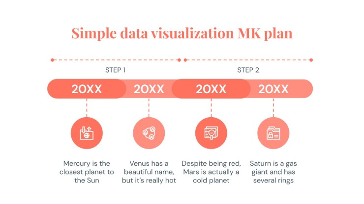 Infographies pour plan marketing de conception simple Modèles de présentation